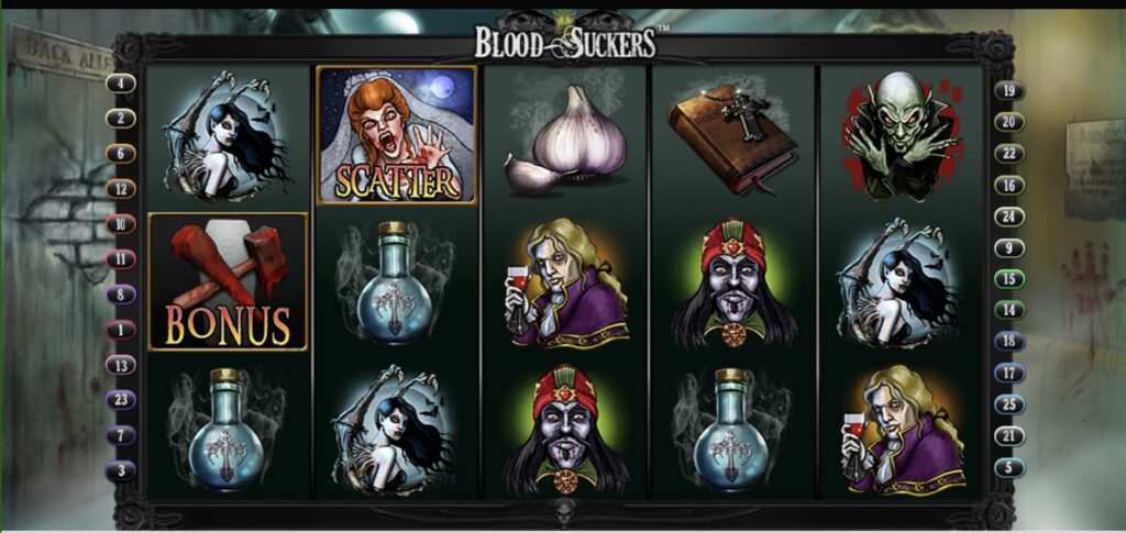 Blood Suckers Slot Wild & Scatter Symbols