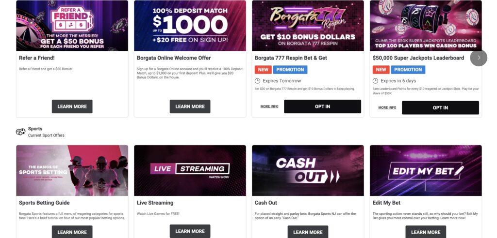 Borgata Promotions NJ