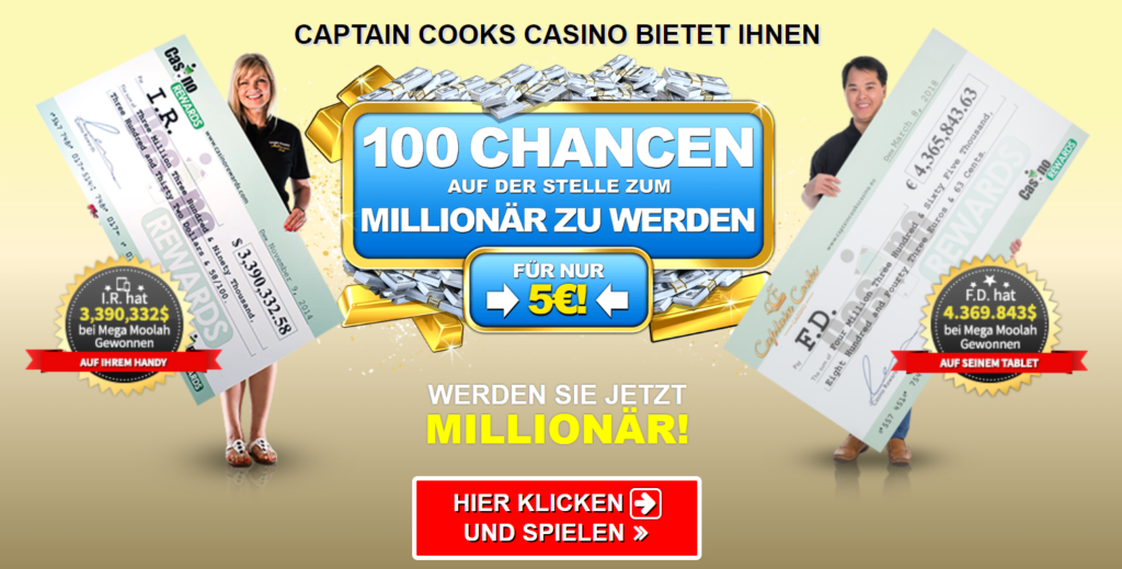 Captain Cooks Einzahlungsbonus