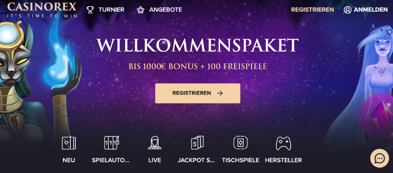 Casinorex Anbieter