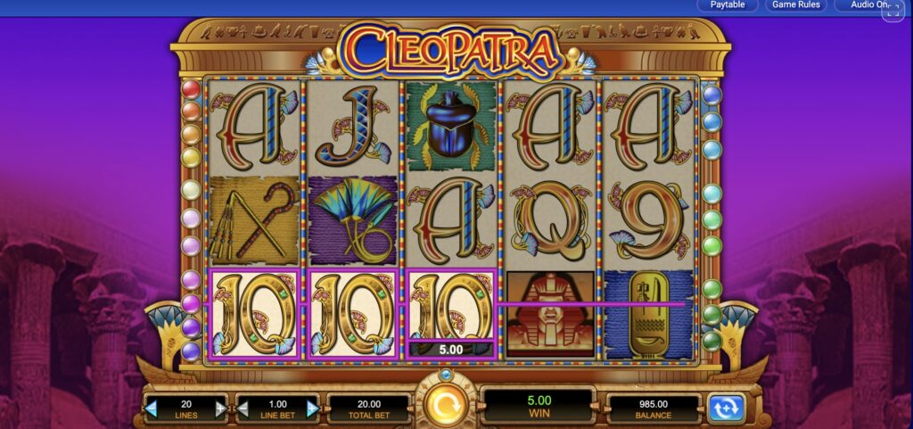 Cleopatra Slot Small Win