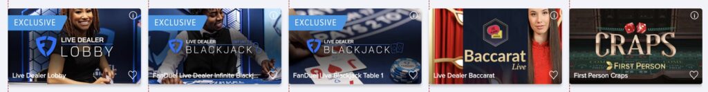 Fanduel Live Dealer NJ
