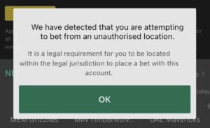 Geolocation issue Bet365