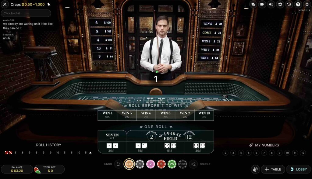 Live Dealer Craps