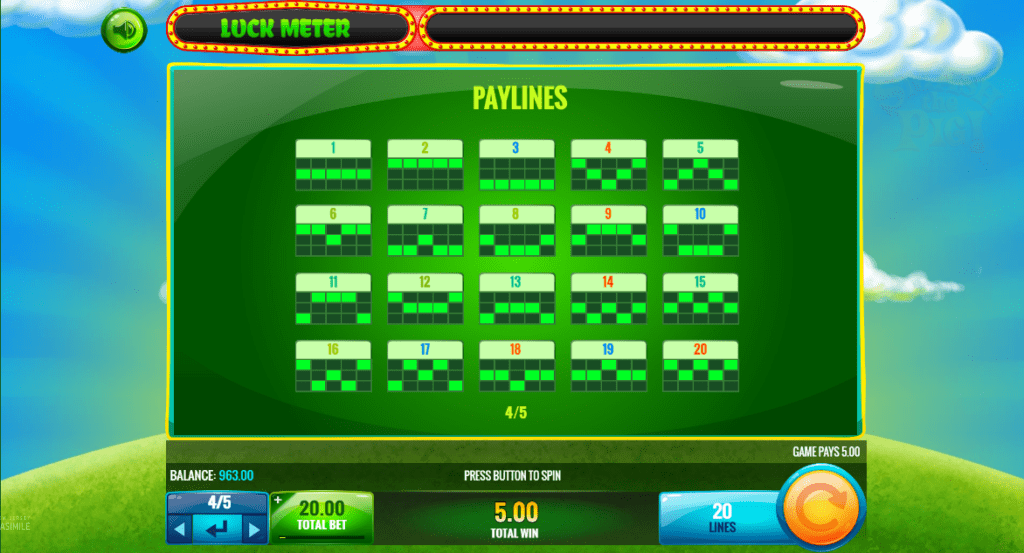 Smash the Pig Slot Paylines