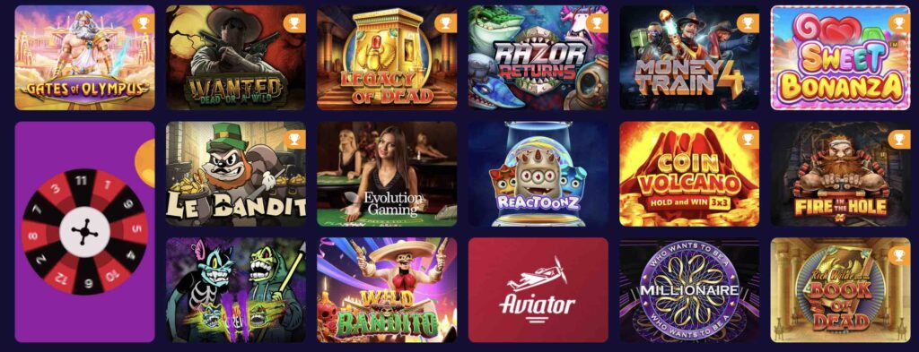 Stelario Casino Spielauswahl