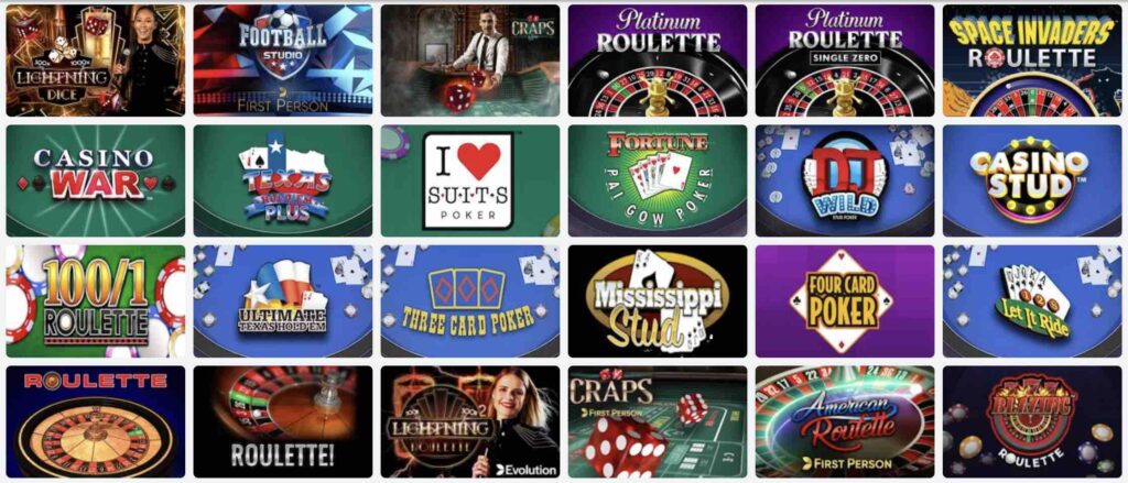 Table Games in NJ Online Casinos