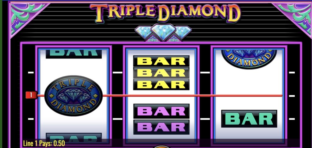 Triple Diamond Slot's Main Screen
