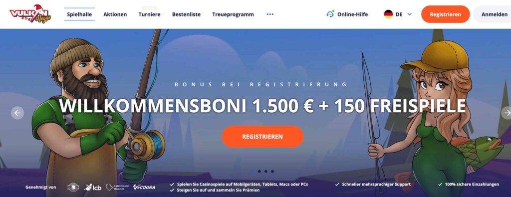 Vulkan Vegas Casino WilkommensBoni
