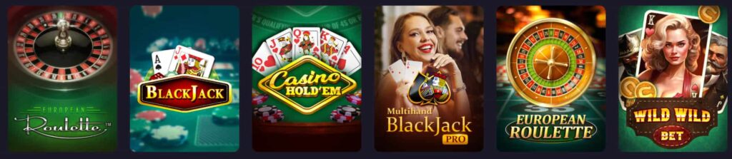 BitStarz Tischspiele