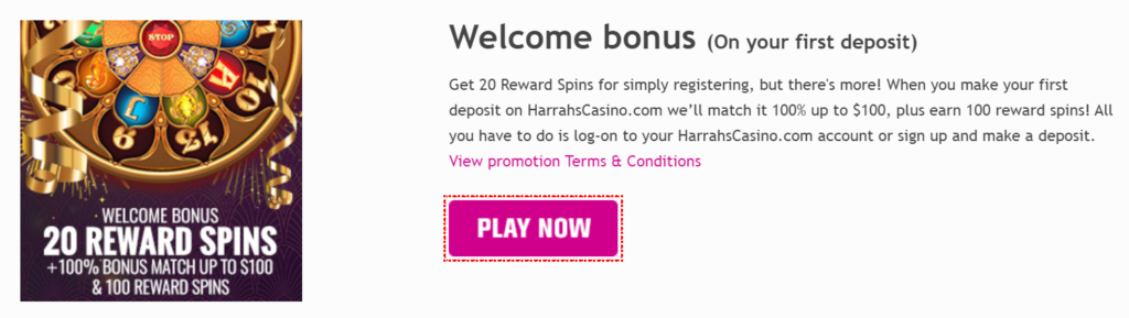 Harrah's Casino NJ Welcome Bonus