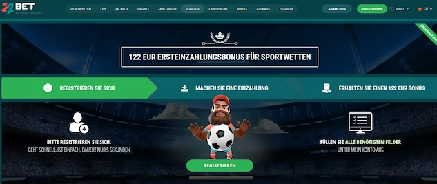 22Bet BonusAngebote bei Sportwetten