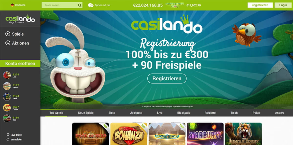 Casilando Casino Bonus