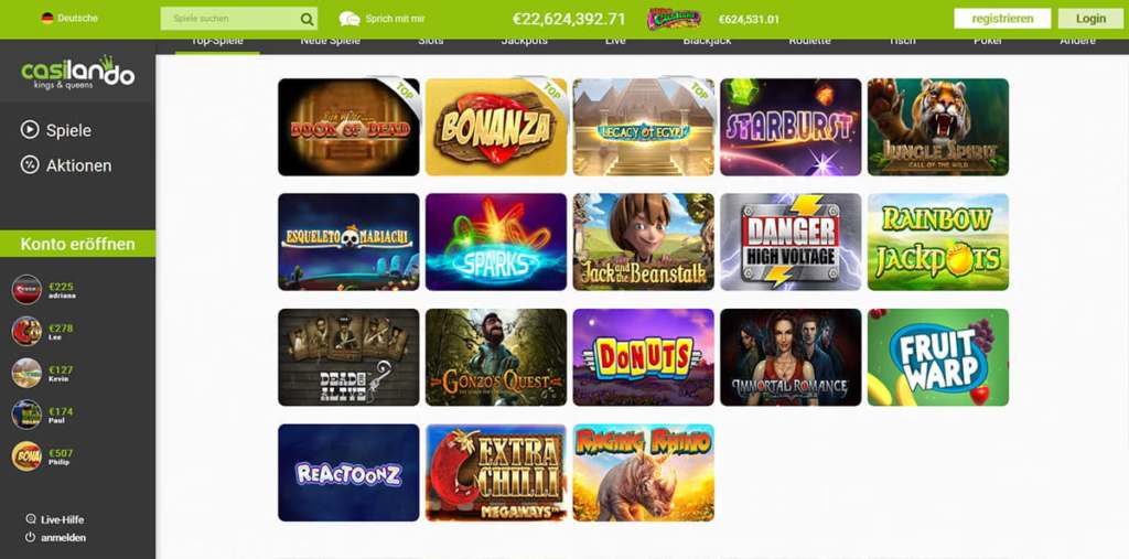 Casilando Casino Spiele