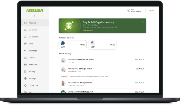 Beste Zahlungsarten - E-Geldbörsen Neteller