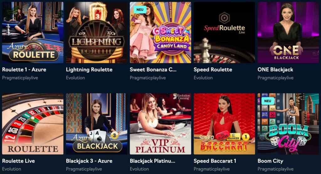 Oshi Casino Live Games