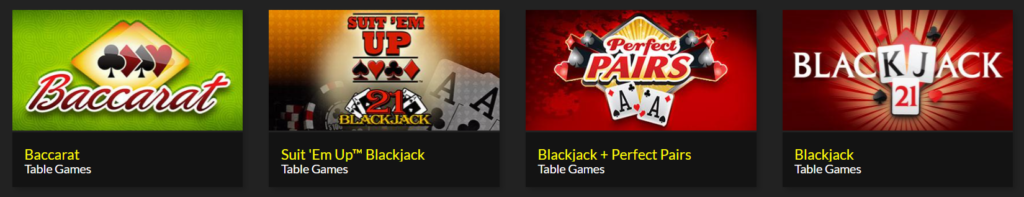 Tischspiele im Planet 7 Casino