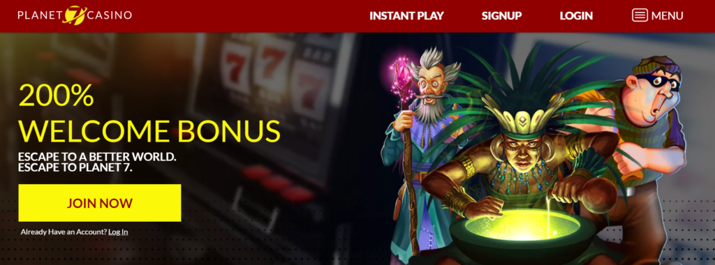 Planet 7 Casino Website