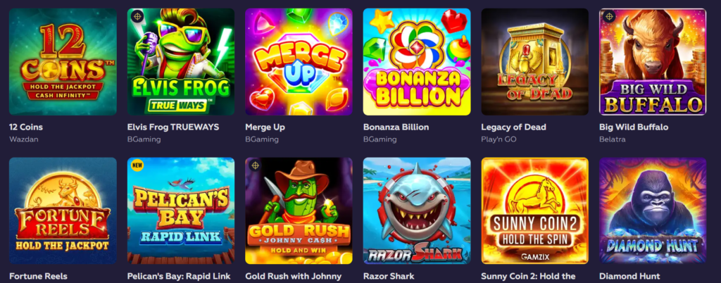 Beliebte Spiele im PlayFina Casino