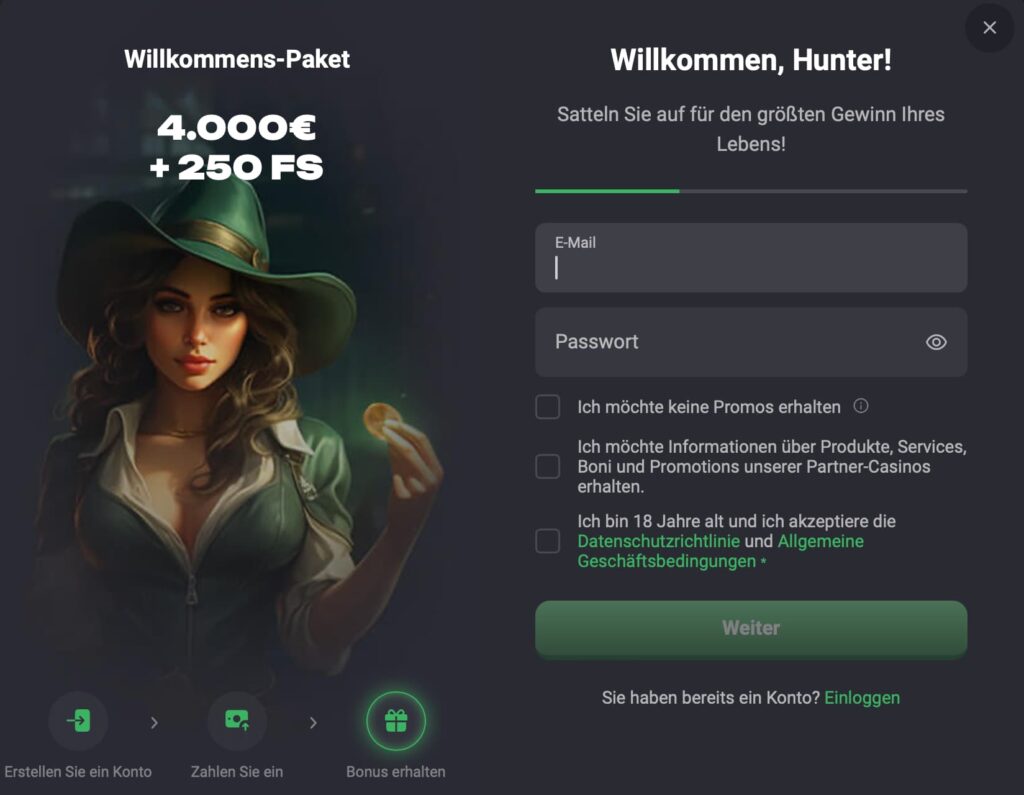 Slot Hunter Anmelden