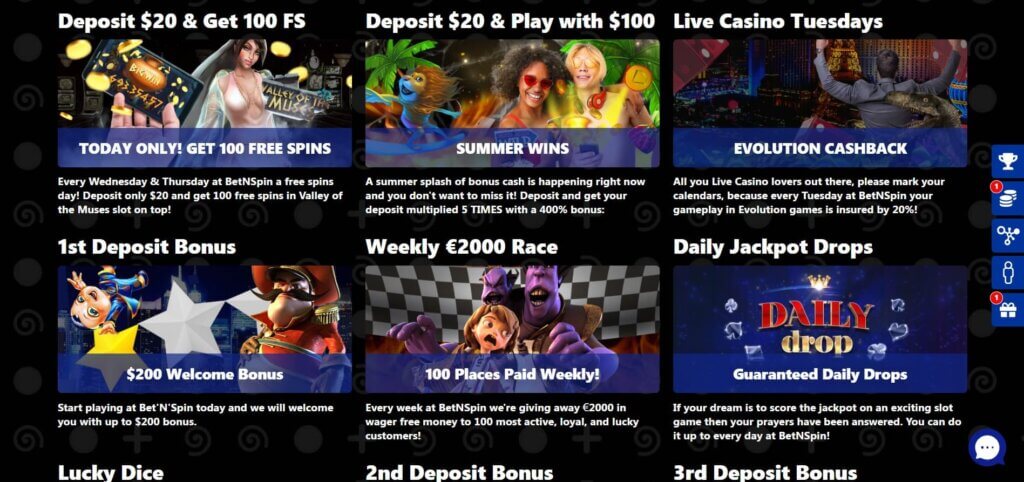 Bet N’Spin Casino bonus