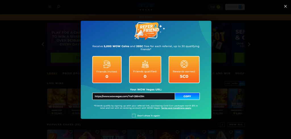 WOW Vegas Promotions