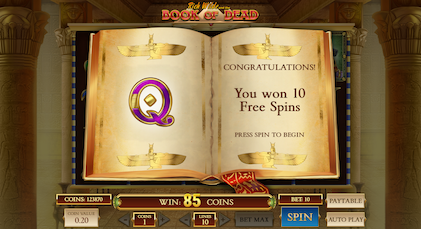 Book of Dead Slot Bonus Games
