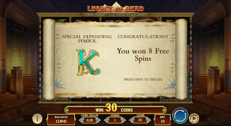 legacy Of Dead Online Slot Free Spins