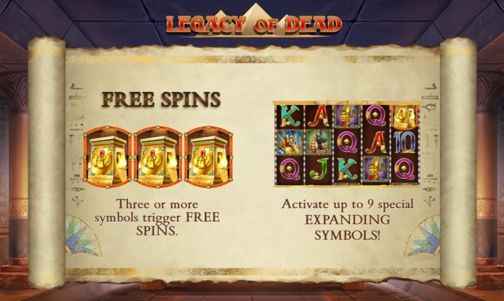 Legacy Of Dead Free Spins Bonus