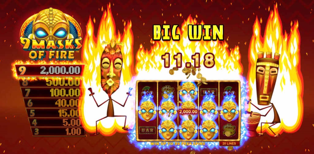 9 Masks of Fire Slot