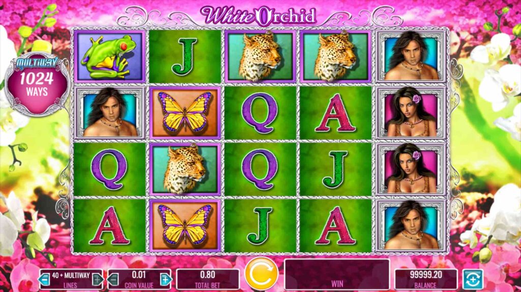 White Orchid Slot Main Screen