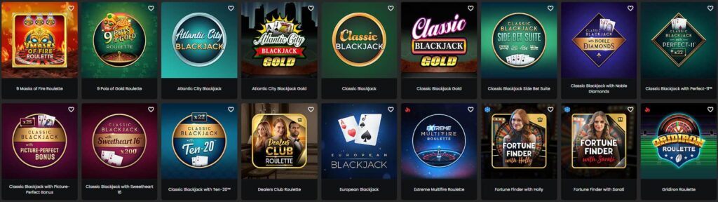 Yukon Gold Table Games