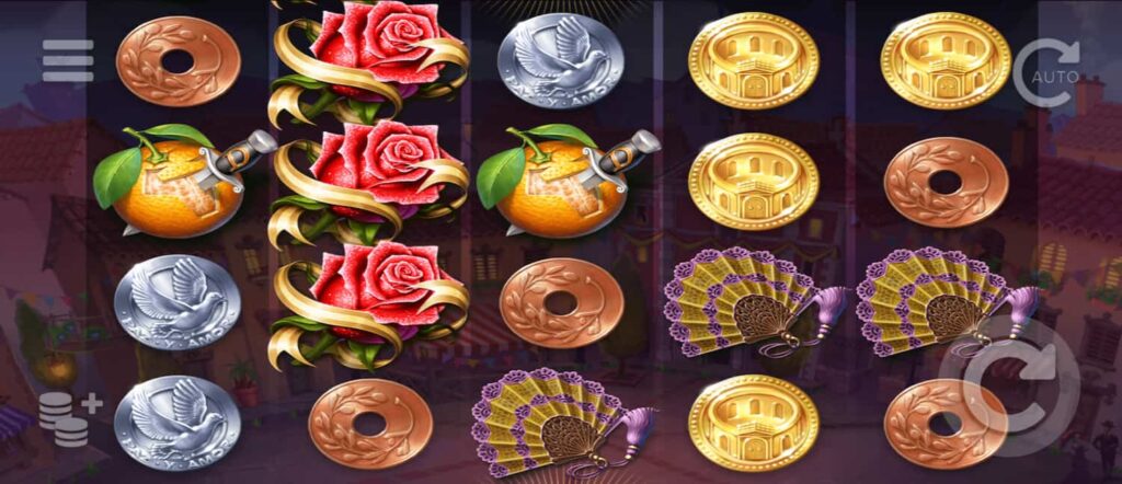 Interface of online slot Wild Toro