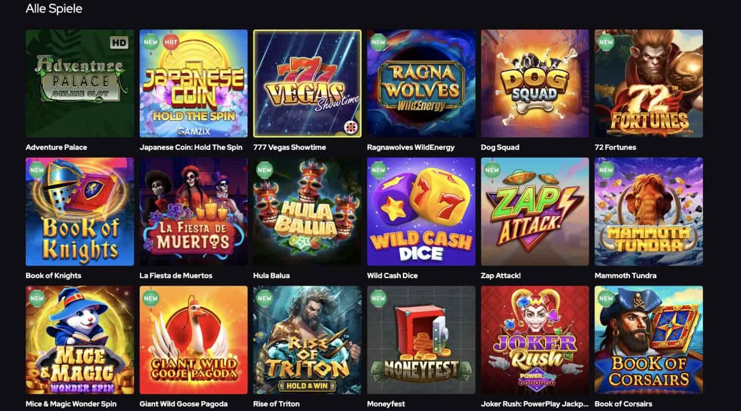 Katsubet Casino Spiele