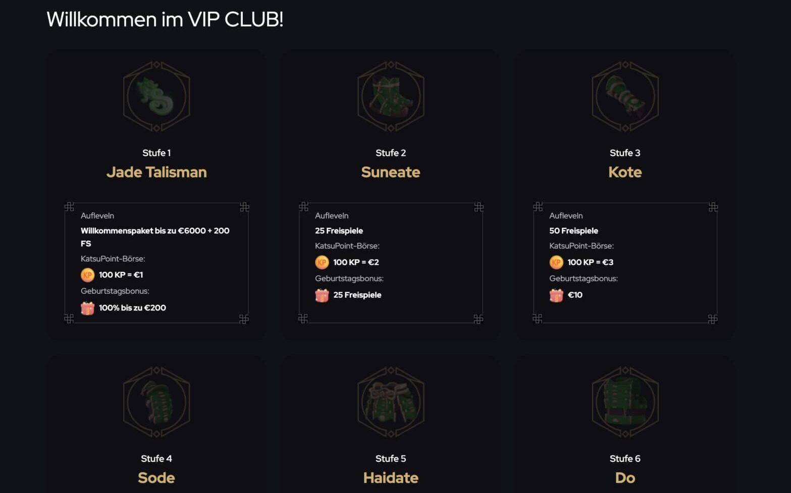 KatsuBet Casino VIP-Programm
