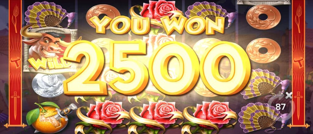 2500 Win in Wild Toro Slot