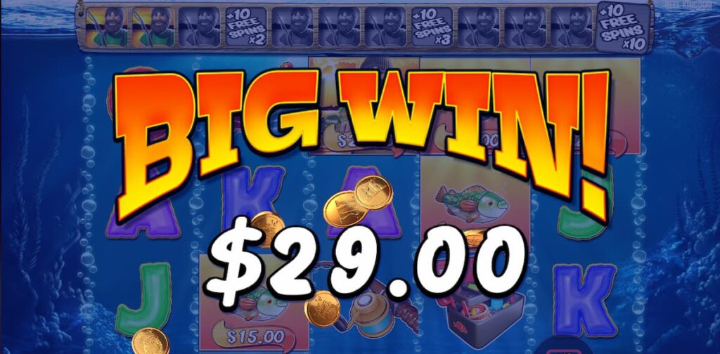 Big Bass Bonanza Slot Win Screen
