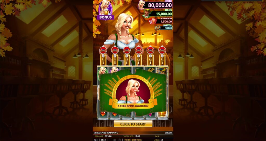 Heidi’s Bier Haus Free Spins
