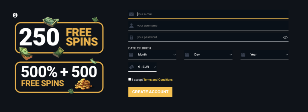 Brango Casino 250 Free Spins